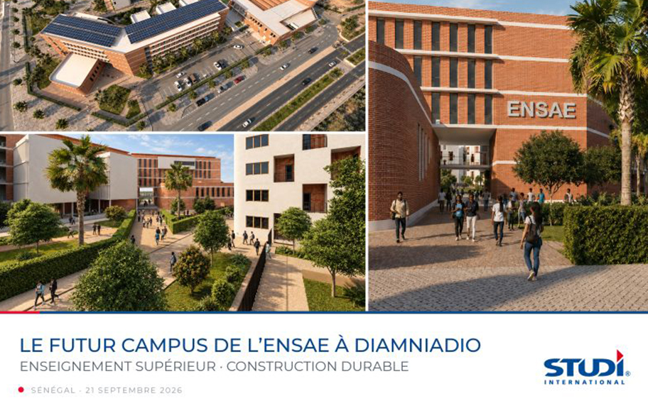 STUDI International conçoit le futur campus de l’ENSAE à Diamniadio, au Sénégal