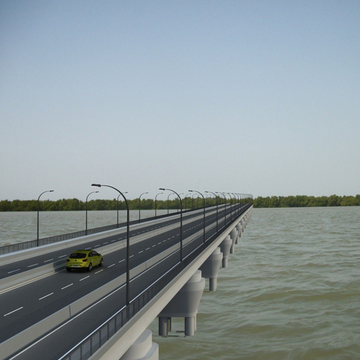 Construction d'un pont de 600 mètres qui enjambe la vallée de Msikaba